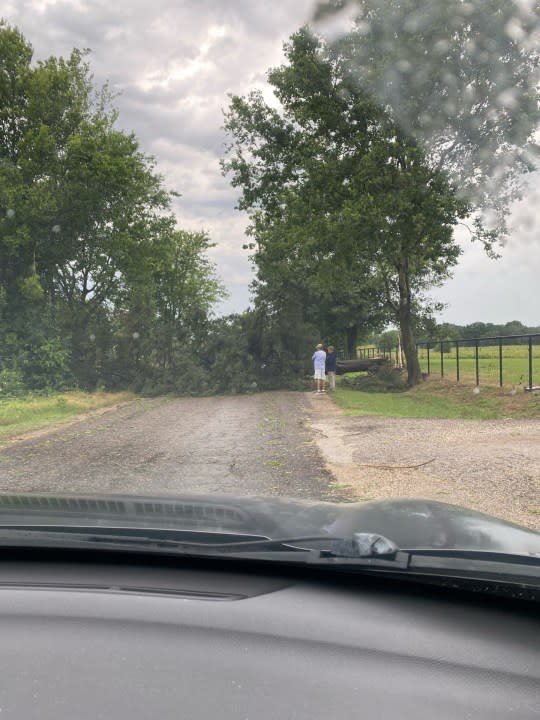 Storm damage in Van Zandt County, courtesy of Deb Selman