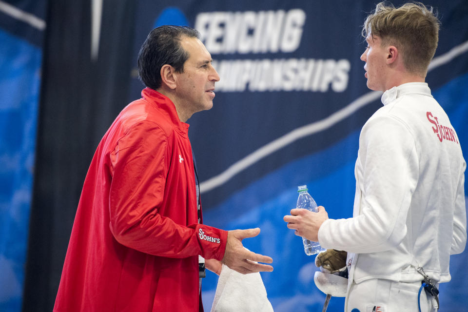 Boris Vaksman, left, lost his job after saying that black people steal, kill and do drugs. (Doug Stroud/NCAA Photos via Getty Images)