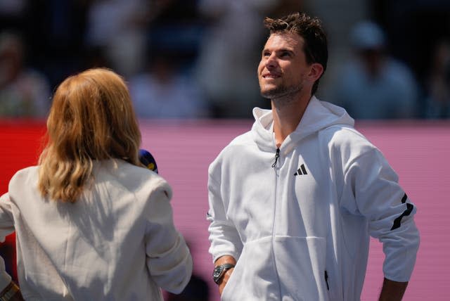 Dominic Thiem on the court at the US Open 