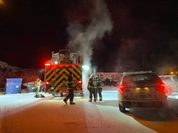 Yellowknife's fire department put out a car fire in the city's downtown on 51 Street near 52 Avenue Tuesday evening. No injuries were reported.
