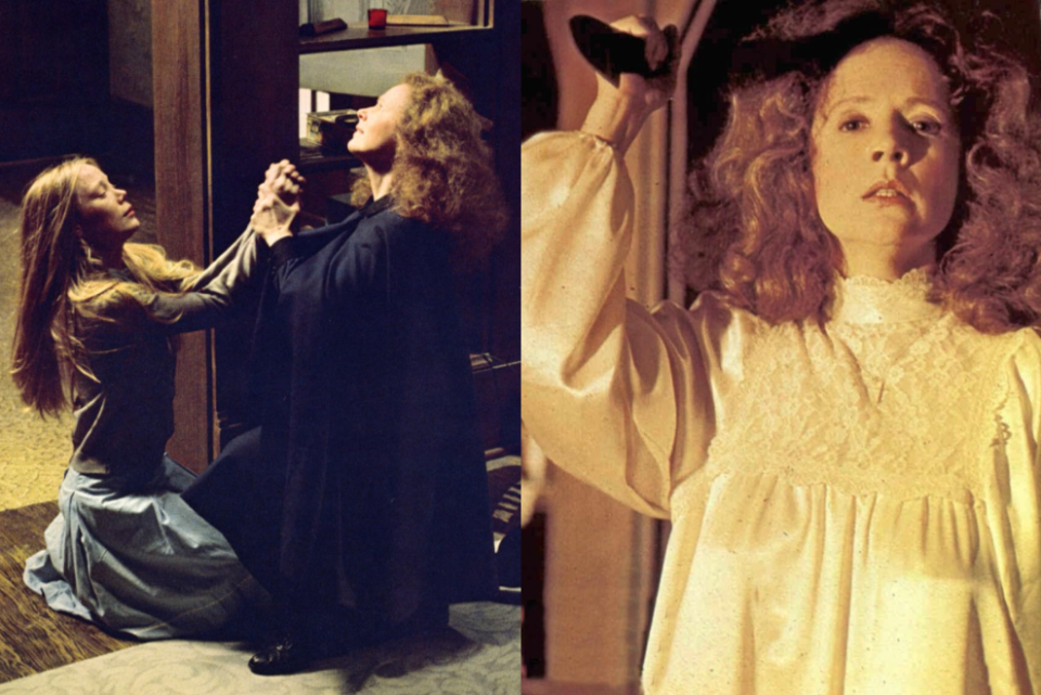 <strong>琵琶羅麗1976年演出電影《魔女嘉莉》，將偏執又瘋狂的病態母親角色詮釋得令人不寒而慄。（圖／翻攝自IMDb）</strong>