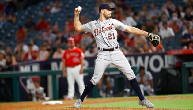 Kody Clemens pitches against the Angels. (Photo: via Associated Press)