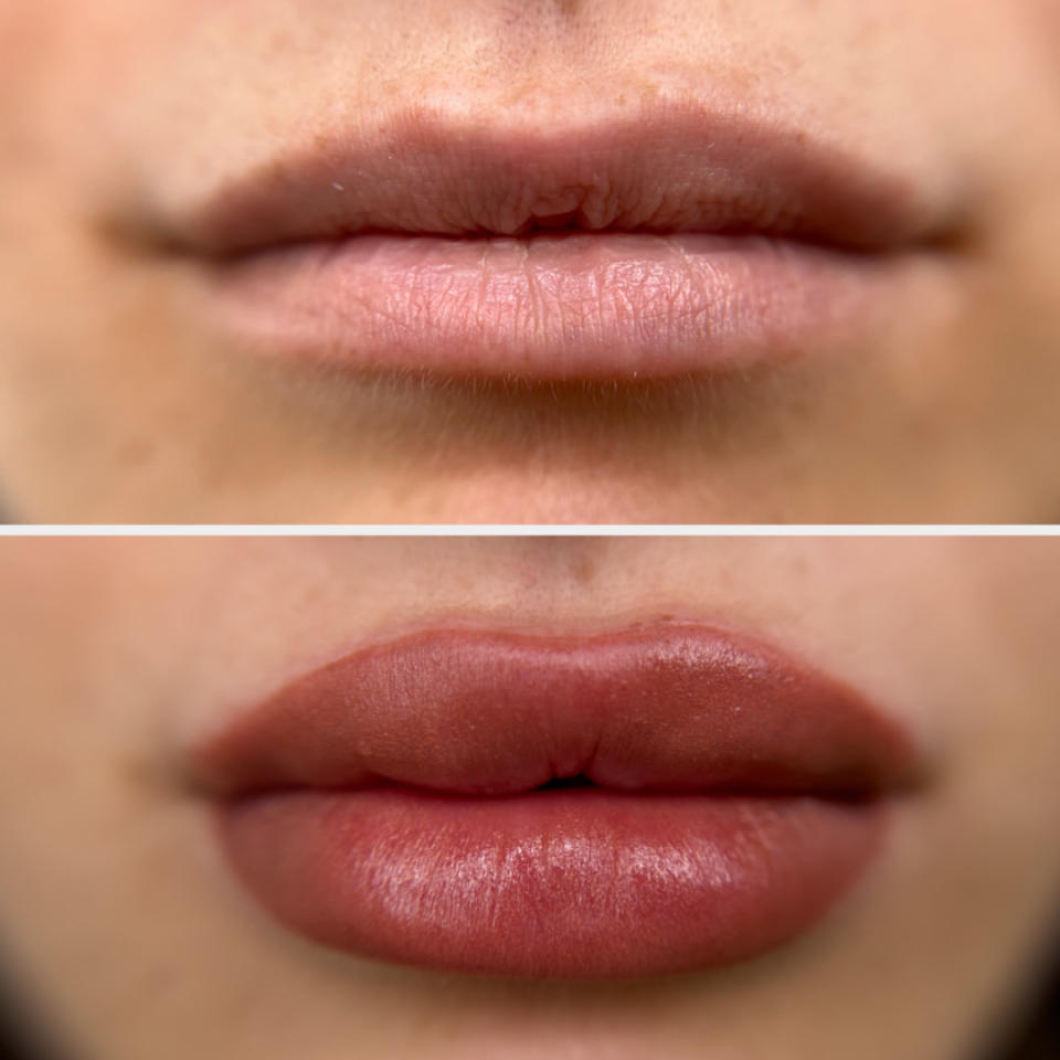 Closeup of Hannah's lips