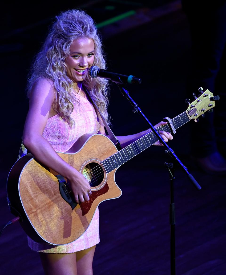 Megan Moroney performs during the 14th annual Darius Rucker and Friends concert at the Ryman Auditorium Monday, June 5, 2023, in Nashville, Tenn. The event unofficially kicks off the week of CMA Fest in Nashville and has raised more than three million for the St. Jude Children’s Research Hospital.