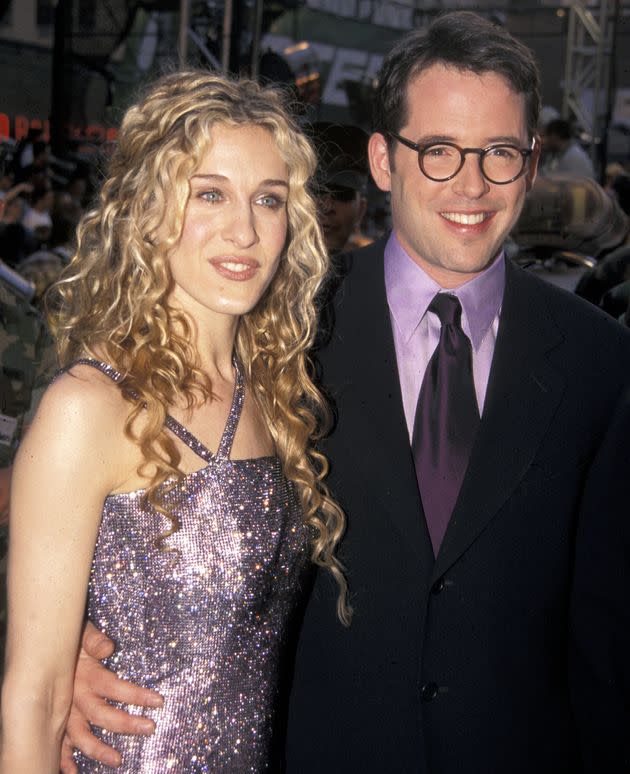 Parker with husband Matthew Broderick in 1998.