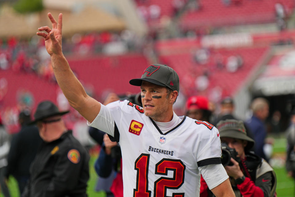 Tom Brady with the Buccaneers.