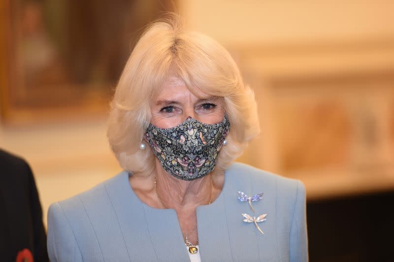 Britain's Prince Charles and Camilla, Duchess of Cornwall visit the headquarters of the Bank of England in London