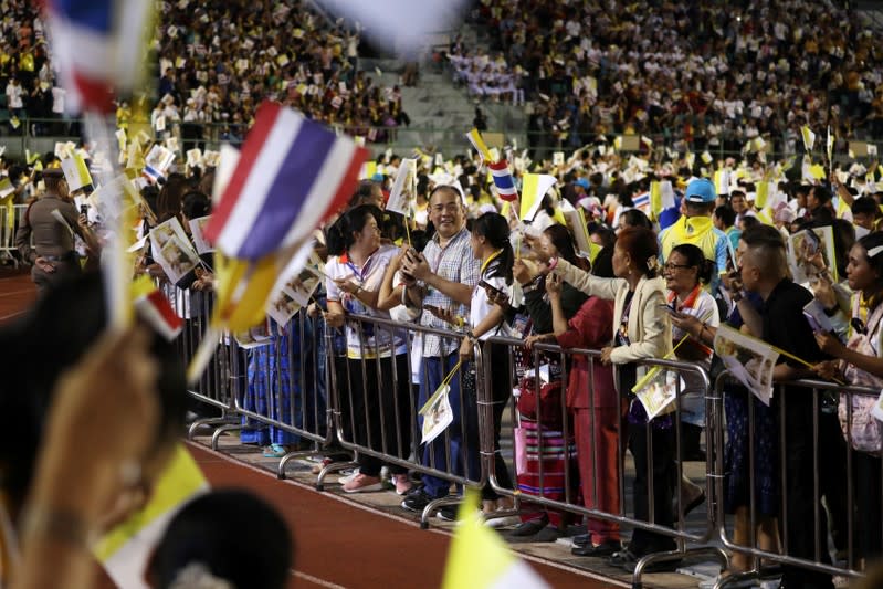 Pope Francis arrives to lead the Holy Mass at the National Stadium in Bangkok