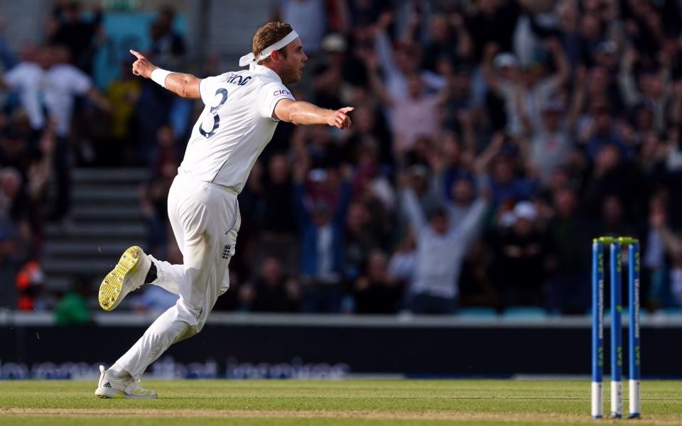 Ever the showman and man for the moment Broad seized the final two wickets of the series