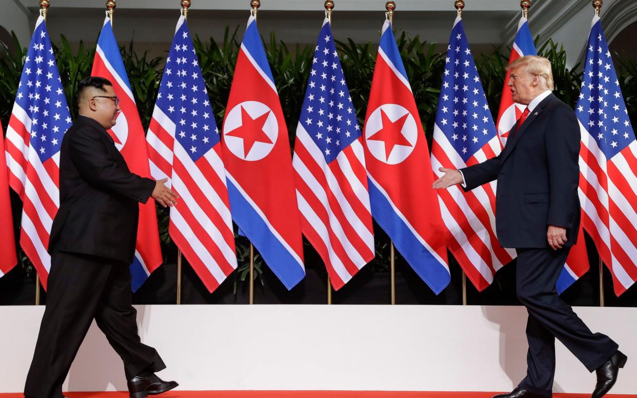 Relations between North Korea and the US have subsided again since the leaders met in Singapore two years ago - AP