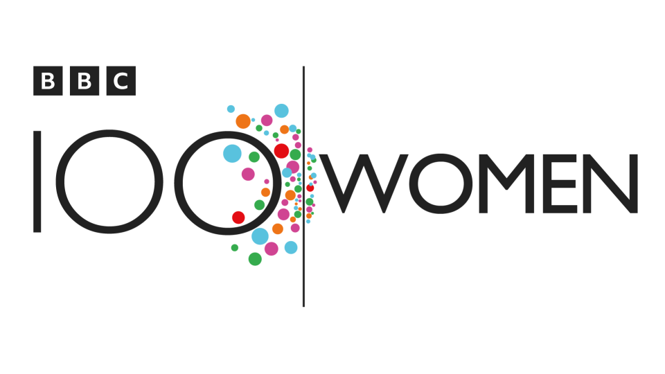 Logo de 100 Mujeres en inglés