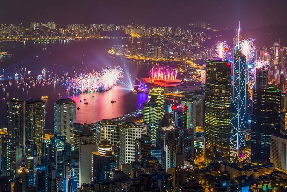 維多利亞港跨年煙火秀（Image Source : Getty Creative）