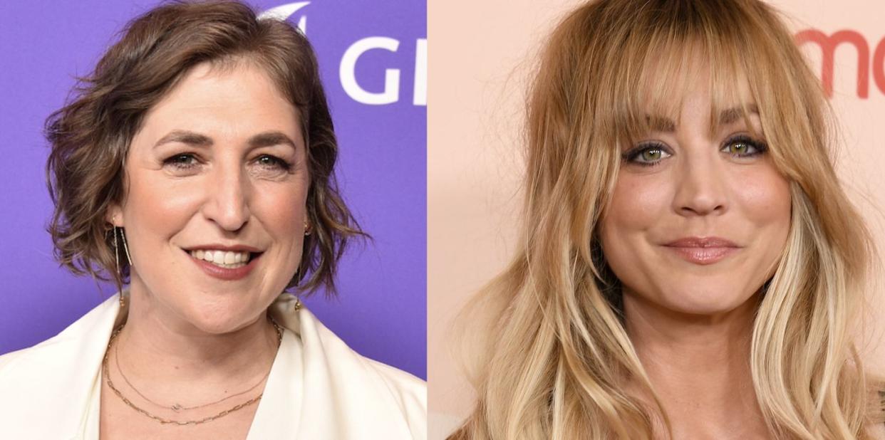 'the big bang theory' cast members kaley cuoco and mayim bialik