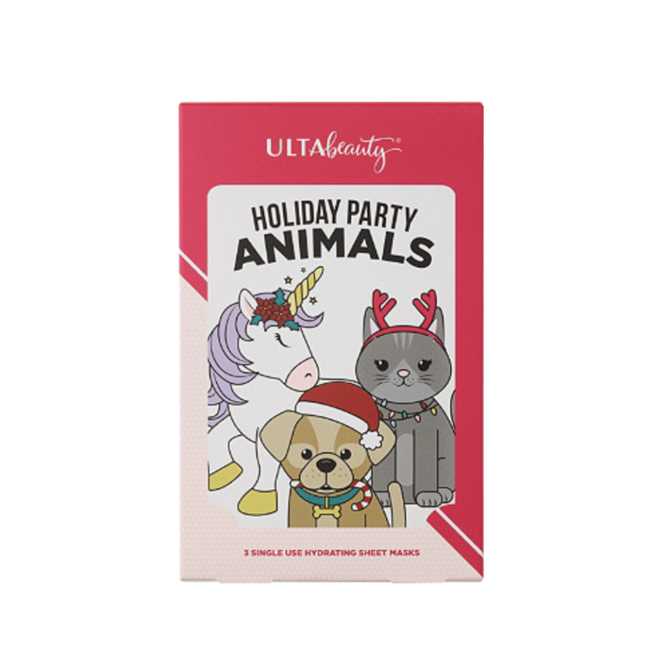 Holiday Party Animals Sheet Mask Set