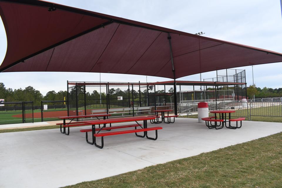 Coverings were added to the family area and batting cages at Ward 9 Sportsplex in Pineville. Renovations to the baseball and softball area are near completion after 2 1/2 years.