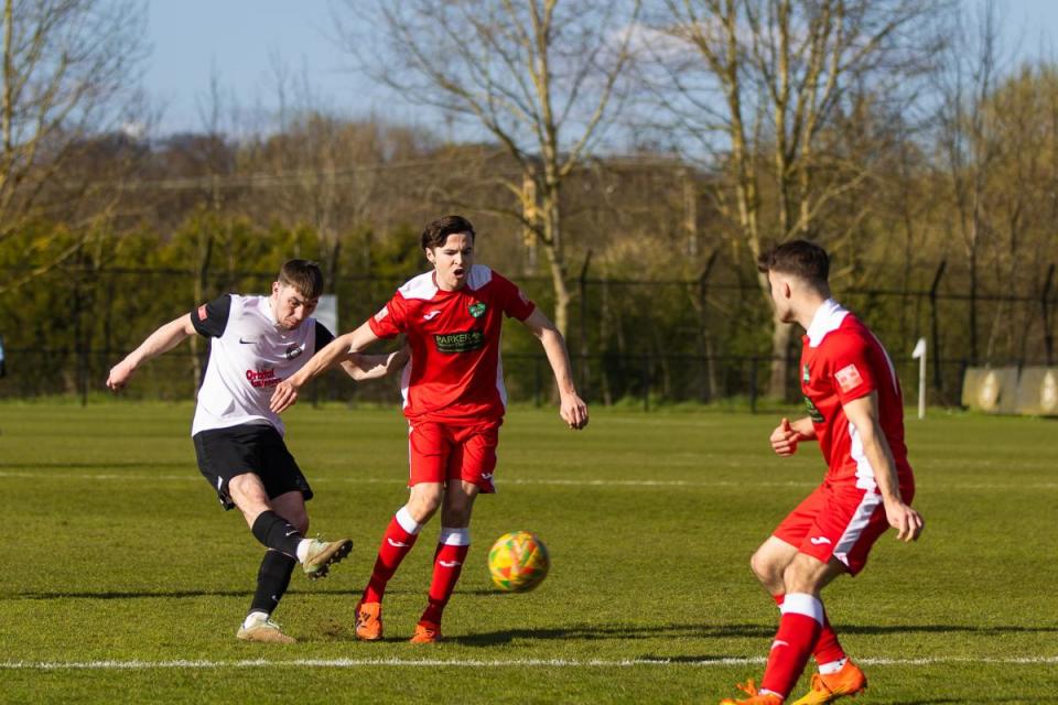 Louie Collier, pictured in action earlier this month, scored four times on Saturday <i>(Image: Micah Ricketts (M Rich Photography))</i>