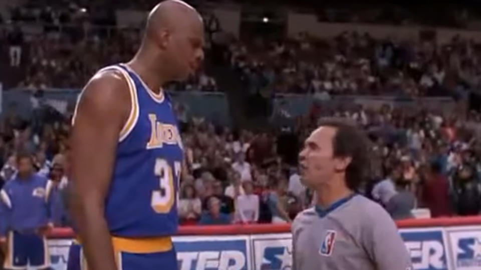 <p> The ‘90s had all kinds of comedies with professional athletes playing themselves, but few come close to the absurdity seen in <em>Forget Paris</em>. The sequence that takes the cake in absurdity is the one where a dejected NBA ref Mickey Gordon (Billy Crystal) ejects Kareem Abdul-Jabbar from his farewell game. </p>