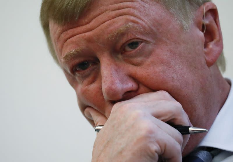 FILE PHOTO: Anatoly Chubais attends a session of the Gaidar Forum 2018