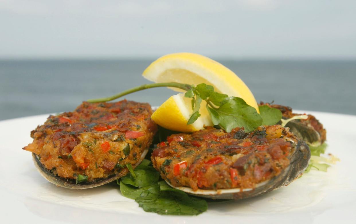 Stuffies are on the menu at fine dining restaurants such as The Coast Guard House in Narragansett. They are served as an appetizer.