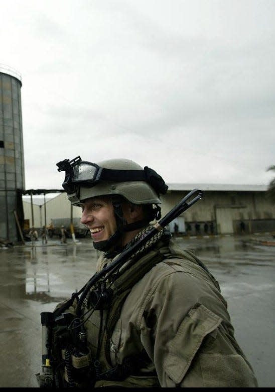 U.S. Army Special Forces Maj. Darren Baldwin is shown in uniform during his second deployment in 2004-05.