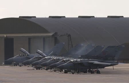 RAF Tornados are seen at RAF Lossiemouth in Scotland, December 2, 2015. REUTERS/Russell Cheyne