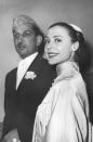 <p>British ballerina Svetlana Beriosvoa and Mohammed Masud Raza Khan accidentally alerted the press to their impending nuptials when they applied for their marriage license. The couple married at the registry office in London in 1959. </p>