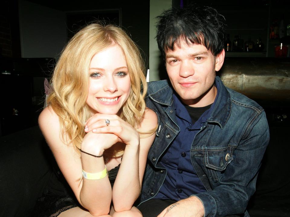 Avril Lavigne and Deryck Whibley at her birthday part in September, 2005.