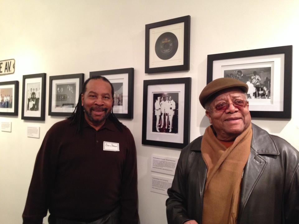 Billy Brown and Ronald Coleman of the Broadways view their picture at the "Asbury Park's Springwood Avenue Harmony: Celebrating The West Side's Unique Musical Legacy" in 2015 at the Heaven Art Gallery on Cookman Avenue in Asbury Park.