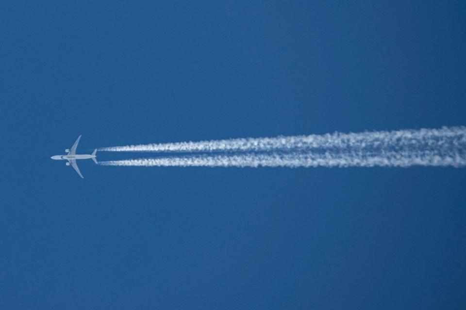 Airplane exhaust trails are filled with chemicals.