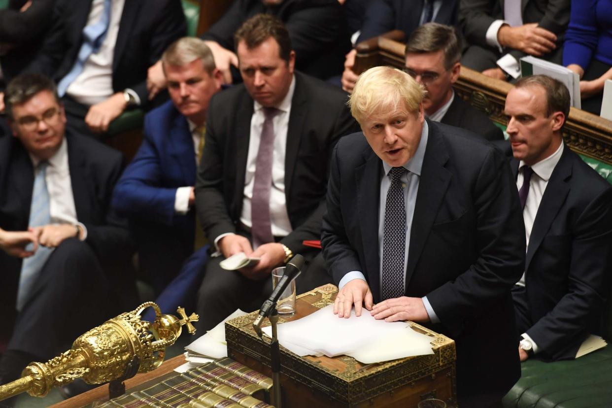 Prime Minister Boris Johnson in the Commons: UK PARLIAMENT/AFP via Getty Images