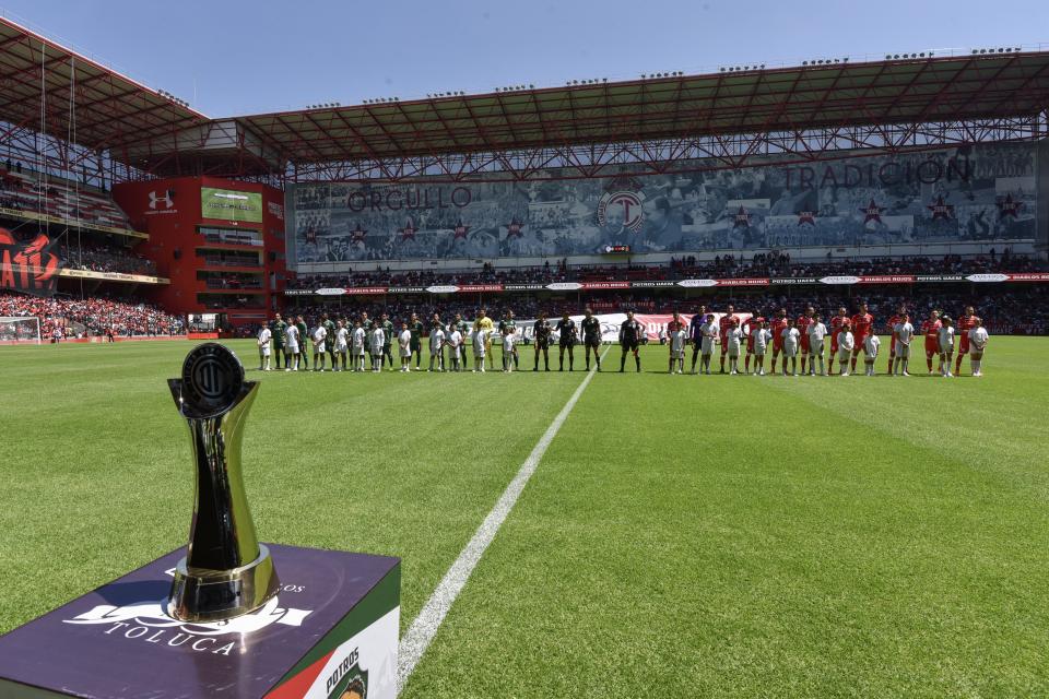 TOLUCA, ESTADO DE MÉXICO, 14JULIO2019.- Los Diablos Rojos del Toluca lograron la victoria ante Potros FC durante la primera edición de la Copa Toluca, teniendo un marcador final de 3-2 a favor del equipo escarlata. FOTO: CRISANTA ESPINOSA AGUILAR /CUARTOSCURO.COM