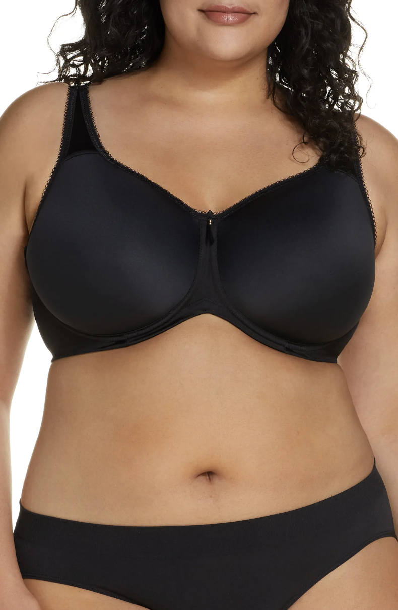 Wacoal Beauty Spacer Underwire T-Shirt Bra in black (Photo via Nordstrom)