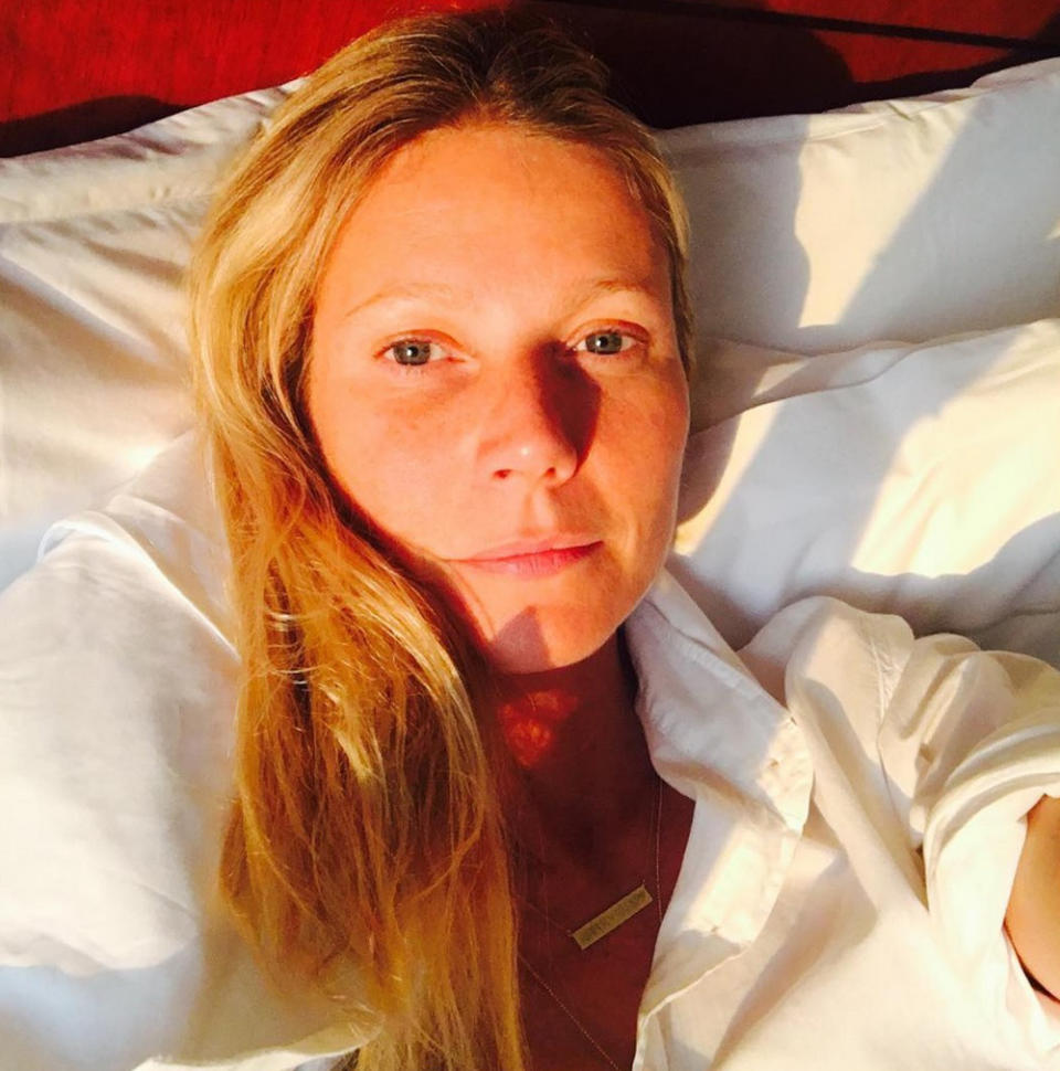 <p>„Guten Morgen“? Kann man wohl sagen! Gwyneth Paltrow ist mit ihren 43 Jahren immer noch die Hollywood-Queen der ungeschminkten Wahrheit! (Bild: Instagram/gwynethpaltrow)</p>