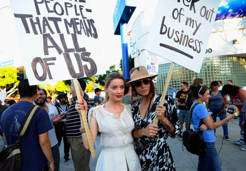 Amber Heard and ex-girlfriend Tasya van Ree (Getty Images)