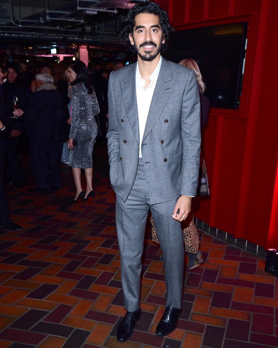 Just ask Dev Patel: the words "double-breasted suit" and "party" don't have to be enemies.