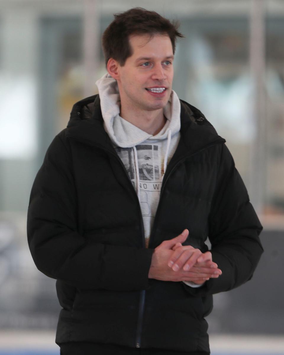 Figure skating coach Viktor Pfeifer, a three-time Olympian, at the Skating Club of Wilmington, Saturday, Jan. 20, 2024.