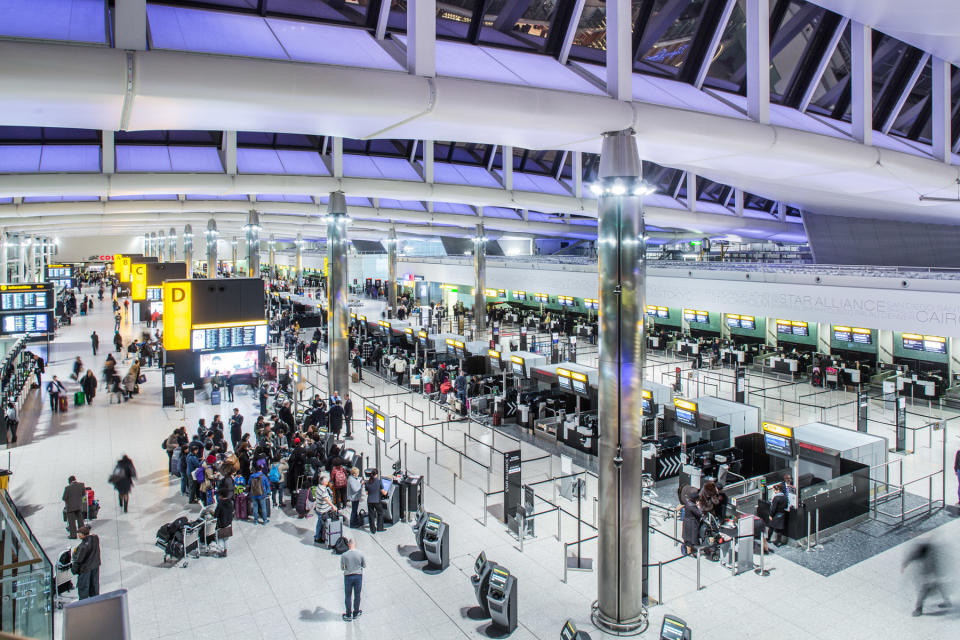 Heathrow Airport, Terminal 2A, check-in hall