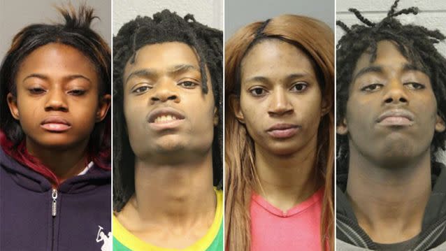 Four teens in Chicago were arrested in January after a torture video was broadcast on Facebook Live. Source: Chicago Police Department