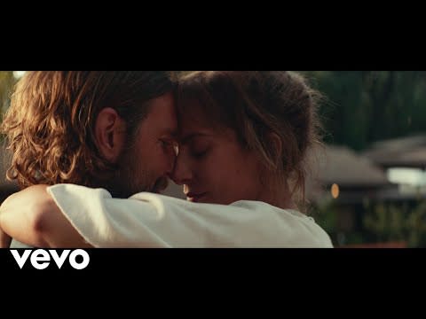 <h3>Shallow</h3> <p><a href="https://www.youtube.com/watch?v=bo_efYhYU2A" rel="nofollow noopener" target="_blank" data-ylk="slk:See the original post on Youtube;elm:context_link;itc:0;sec:content-canvas" class="link ">See the original post on Youtube</a></p> <cite>LadyGagaVEVO@Youtube</cite>