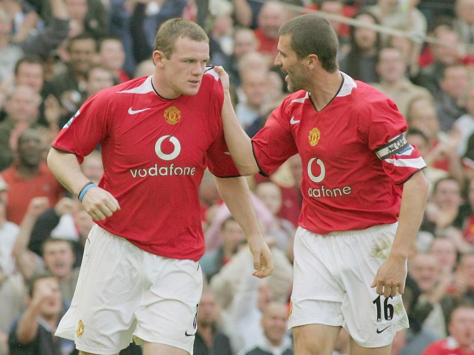 Keane captained Rooney during his early years at United (Getty)