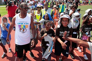 Paul spent the final day before the lockout helping host a youth fitness event