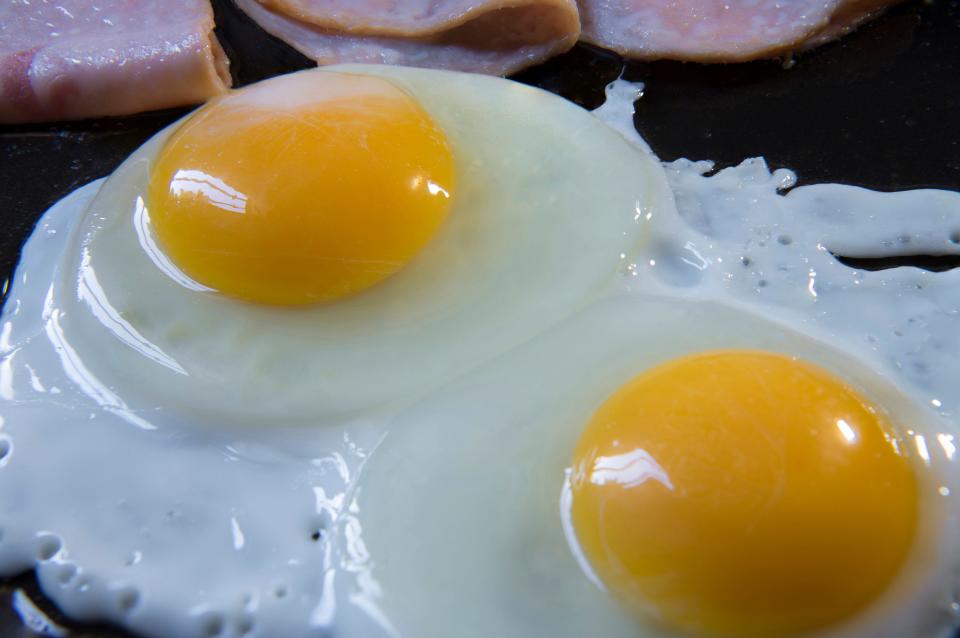 "Properly cooked eggs" refers to eggs that are cooked to an internal temperature of 165˚F, the CDC says, which is likely to kill disease-causing germs.