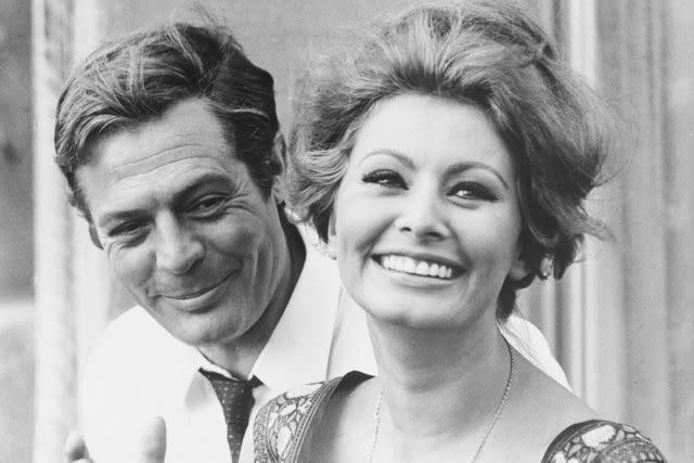 <p> John Springer Collection/CORBIS/Corbis via Getty</p> Sophia Loren and Marcello Mastroianni