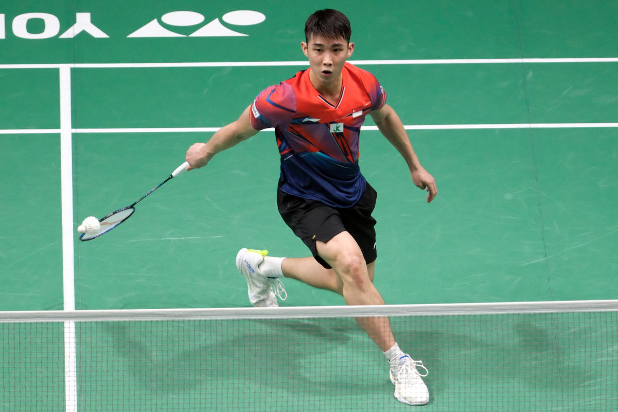 Singapore shuttler Loh Kean Yew returns a shot at the Malaysia Open. 