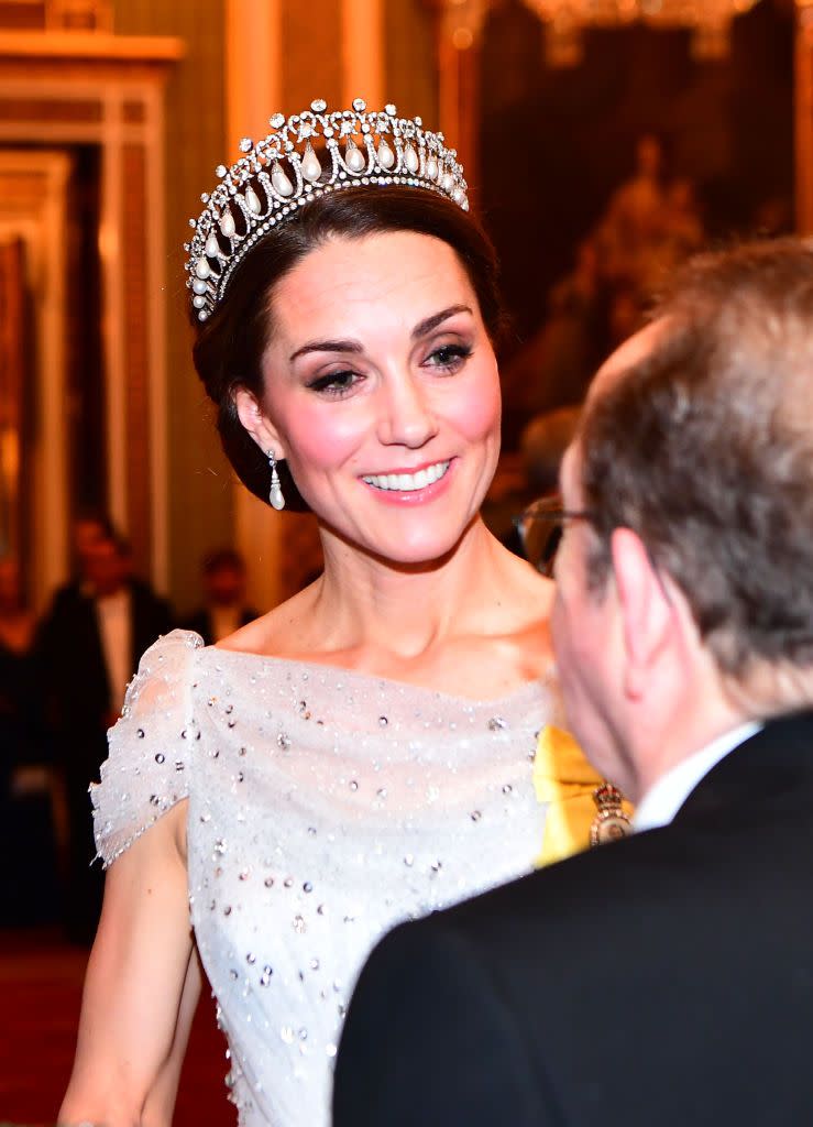 the duke duchess of cambridge attend evening reception for members of the diplomatic corps