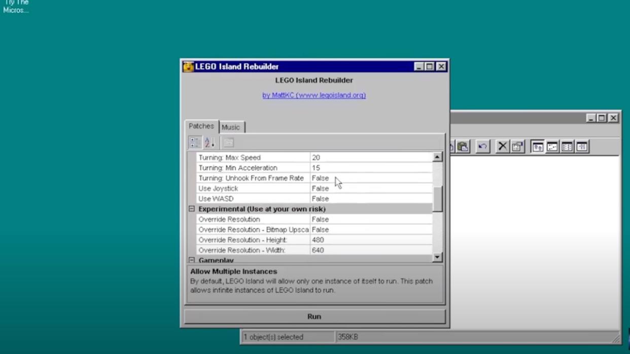  Backporting Lego Island Rebuilder to Windows 95. 