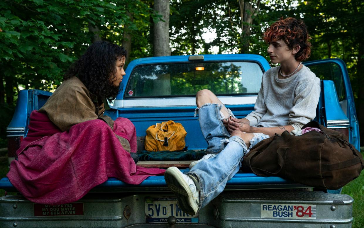 Taylor Russell and Timothée Chalamet in Bones and All - MGM