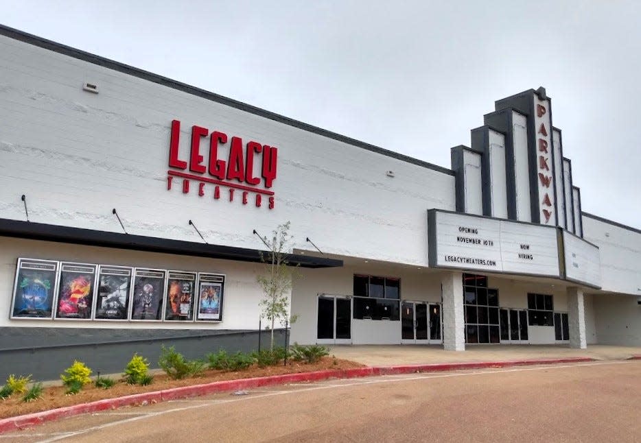 The former United Artists Parkway 10 theater in Flowood will soon reopen as Legacy Theaters Parkway.