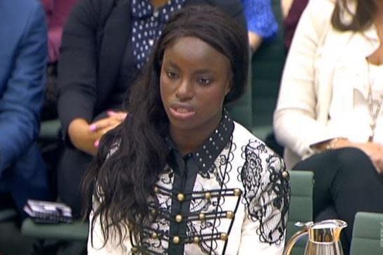 Ex-England striker Eniola Aluko told the committee she felt