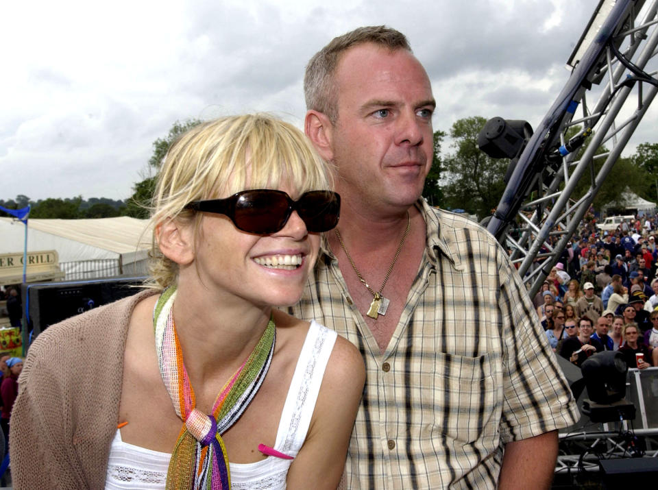 Zoe Ball and husband Norman Cook, aka Fatboy Slim at the Worthy Farm in Pilton, United Kingdom. (Photo by Jon Furniss/WireImage)